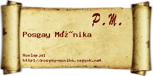 Posgay Mónika névjegykártya