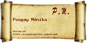 Posgay Mónika névjegykártya