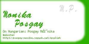 monika posgay business card